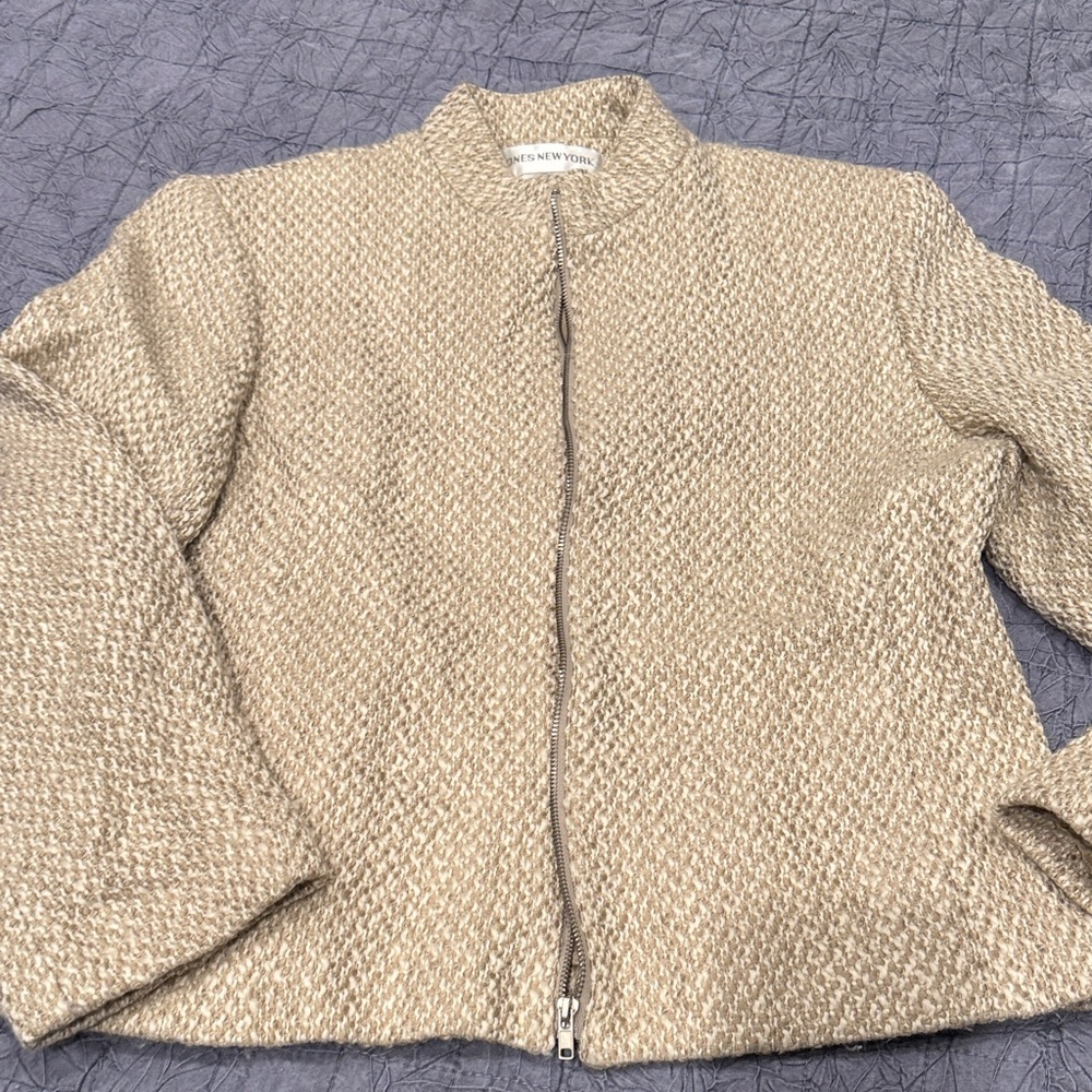 Jones New York Tan Teddy Jacket